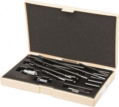 Mitutoyo - 2 to 12", Mechanical Inside Micrometer - 0.001" Graduation, 0.00024+" (0.00004xR/2) Accuracy, Friction Thimble - Apex Tool & Supply