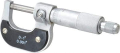 Value Collection - 0 to 1" Range, 0.001" Graduation, Mechanical Outside Micrometer - Ratchet Stop Thimble - Apex Tool & Supply
