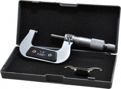 Value Collection - 1 to 2" Range, 0.0001" Graduation, Mechanical Outside Micrometer - Ratchet Stop Thimble - Apex Tool & Supply