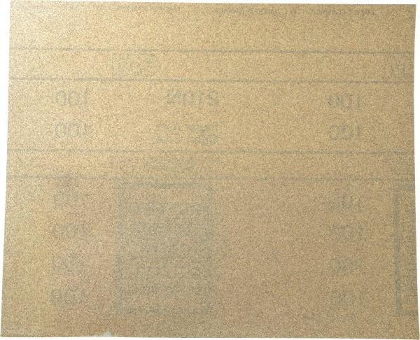 3M - 100 Grit, Aluminum Oxide Sanding Sheet - 11" Long x 9" Wide, Fine Grade, A Weighted Paper Backing - Apex Tool & Supply