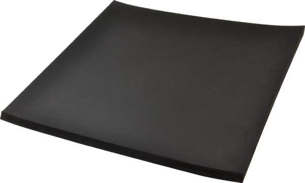 Made in USA - 12" Long, 12" Wide, 1/2" Thick, Neoprene Rubber Foam Sheet - 65 to 75 Durometer, Black, -20 to 220°F, 1,000 psi Tensile Strength, Stock Length - Apex Tool & Supply