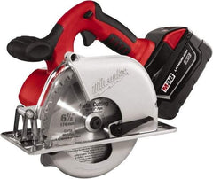 Milwaukee Tool - 28 Volt, 6-7/8" Blade, Cordless Circular Saw - 3,200 RPM, 2 Lithium-Ion Batteries Included - Apex Tool & Supply