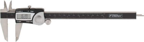 Fowler - 0 to 200mm Range, 0.01mm Resolution, Electronic Caliper - Ceramic with 1.96" Jaws, 0.04mm Accuracy - Apex Tool & Supply