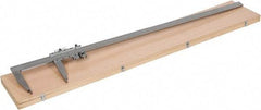 Value Collection - 0 to 60" Carbon Steel Vernier Caliper - 0.02mm Graduation, 8" Jaw Depth, 0.0043" Accuracy, Includes Inside Diameter, Outside Diameter - Apex Tool & Supply