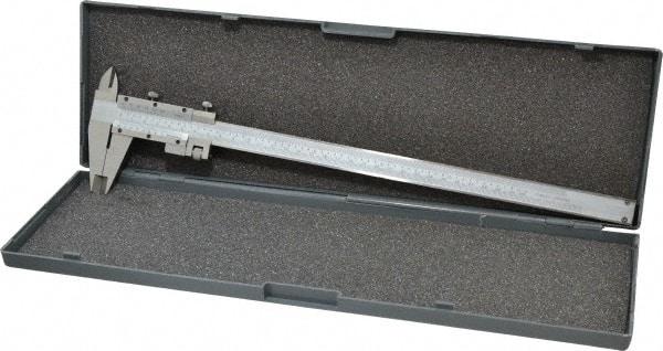 Value Collection - 0 to 12" Stainless Steel Vernier Caliper - 0.02mm Graduation, 3-15/16" Jaw Depth, 0.0016" Accuracy, Includes Depth, Inside Diameter, Outside Diameter, Step - Apex Tool & Supply