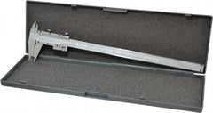 Value Collection - 0 to 12" Stainless Steel Vernier Caliper - 0.02mm Graduation, 3-15/16" Jaw Depth, 0.0016" Accuracy, Includes Depth, Inside Diameter, Outside Diameter, Step - Apex Tool & Supply