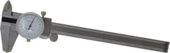 Value Collection - 0mm to 150mm Range, 0.02 mm Graduation, 2mm per Revolution, Dial Caliper - White Face, 1.57" Jaw Length - Apex Tool & Supply