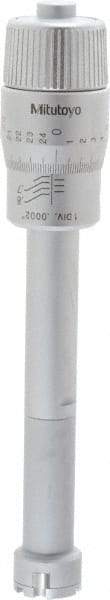 Mitutoyo - 0.65 to 0.8", Mechanical Inside Hole Micrometer - 0.0002" Graduation, 0.0001" Accuracy, Ratchet Stop Thimble - Apex Tool & Supply