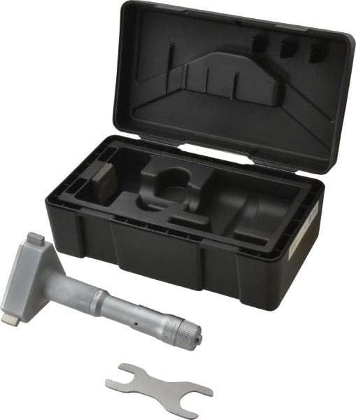Mitutoyo - 3-1/2 to 4", Mechanical Inside Hole Micrometer - 0.0002" Graduation, 0.00015" Accuracy, Ratchet Stop Thimble - Apex Tool & Supply
