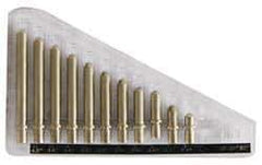 Value Collection - 8 Piece, 0.7 to 1.5 Inch Measurement Range, Bore Gage Anvil Set - For Use with Dial Bore Gages - Apex Tool & Supply