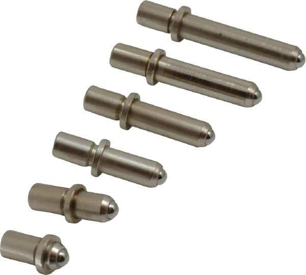 Value Collection - 6 Piece, 1.4 to 2.4 Inch Measurement Range, Bore Gage Anvil Set - For Use with Dial Bore Gages - Apex Tool & Supply