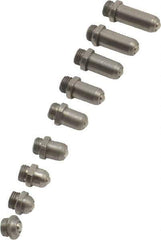 Value Collection - 9 Piece, 0.4 to 0.7 Inch Measurement Range, Bore Gage Anvil Set - 2 Inch Long, For Use with Dial Bore Gages - Apex Tool & Supply