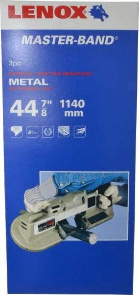 Lenox - 3' 8-7/8" Long x 0.023" Thick, 10 to 14 Teeth per Inch, Portable Band Saw Blade - Bi-Metal Blade, High Speed Steel Teeth, Toothed Edge - Apex Tool & Supply