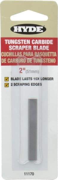 Hyde Tools - Solid Carbide 2-Edge Scraper Replacement Blade - 5-7/8" Blade Length x 2" Blade Width, For 10610 - Apex Tool & Supply