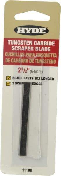 Hyde Tools - Solid Carbide 2-Edge Scraper Replacement Blade - 5-7/8" Blade Length x 2-1/2" Blade Width, For 10620 - Apex Tool & Supply
