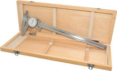 Fowler - 0" to 12" Range, 0.001" Graduation, 0.1" per Revolution, Dial Caliper - White Face, 2.875" Jaw Length - Apex Tool & Supply