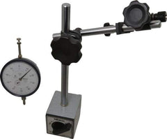 Mitutoyo - 0.001" Graduation, 0-100 Dial Reading, Indicator & Base Kit - 2.97" Dial Diam - Apex Tool & Supply