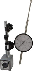 Mitutoyo - 0.001" Graduation, 0-100 Dial Reading, Indicator & Base Kit - 3.56" Dial Diam - Apex Tool & Supply