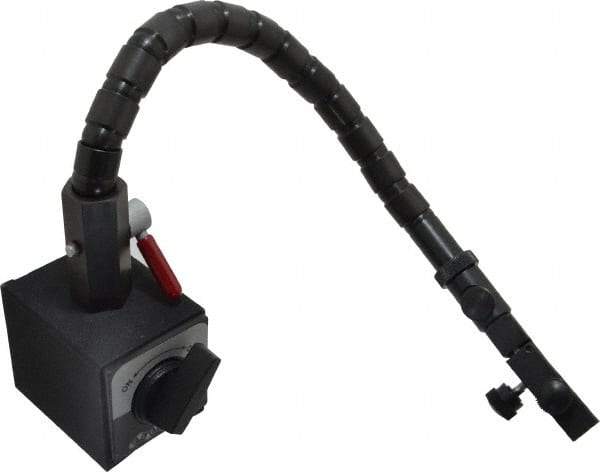Flexbar - 90 Lb Magnetic Force, Fine Adjustment Indicator Positioner & Holder with Base - Flexible Arm, Rectangular Base, 2-5/8" Base Height, 2-1/4" Base Length, 2" Base Width - Apex Tool & Supply