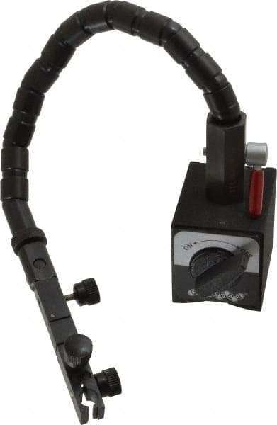Flexbar - 90 Lb Magnetic Force, Fine Adjustment Indicator Positioner & Holder with Base - Flexible Arm, Rectangular Base, 2-5/8" Base Height, 2-1/4" Base Length, 2" Base Width - Apex Tool & Supply