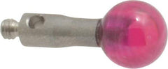 SPI - 6 mm Ball Diameter, M2 Thread, Ruby Point Ball Tip CMM Stylus - 10 mm Overall Length - Apex Tool & Supply