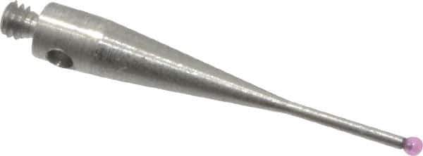 SPI - 1 mm Ball Diameter, M2 Thread, Ruby Point Ball Tip CMM Stylus - 20 mm Overall Length - Apex Tool & Supply