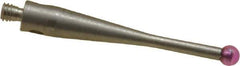 SPI - 2 mm Ball Diameter, M2 Thread, Ruby Point Ball Tip CMM Stylus - 20 mm Overall Length - Apex Tool & Supply