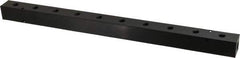 Made in USA - 1/4" Inlet, 1/8" Outlet Manifold - 15-1/4" Long x 1" Wide x 1" High, 0.17" Mount Hole, 2 Inlet Ports, 10 Outlet Ports - Apex Tool & Supply