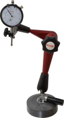 SPI - 0.001" Graduation, 0-100 Dial Reading, Dial Indicator & Base Kit - 4" Base Diam - Apex Tool & Supply