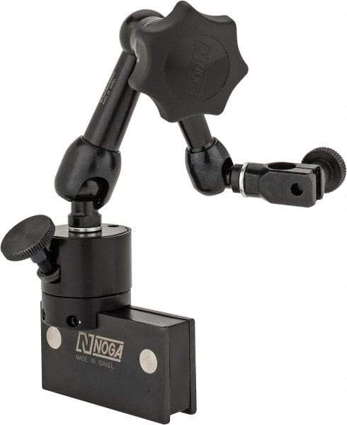 Noga - 70 Lb Magnetic Force, Fine Adjustment Indicator Positioner & Holder with Base - Articulated Arm, Rectangular Base, 32mm Base Height, 60mm Base Length, 16mm Base Width - Apex Tool & Supply