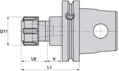 Kennametal - 0.12" to 1" Capacity, 90mm Projection, Modular Connection, ER40 Collet Chuck - 130mm OAL - Exact Industrial Supply
