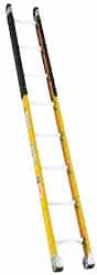 Made in USA - 12' High, Type IA Rating, Fiberglass Extension Ladder - Apex Tool & Supply