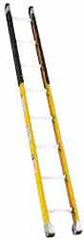 Made in USA - 12' High, Type IA Rating, Fiberglass Extension Ladder - Apex Tool & Supply