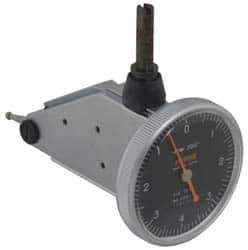 Peacock - 0.008 Inch Range, 0.0001 Inch Dial Graduation, Vertical Dial Test Indicator - 1-3/8 Inch Black Dial, 0-4-0 Dial Reading, Accurate to 0.0003 Inch - Apex Tool & Supply