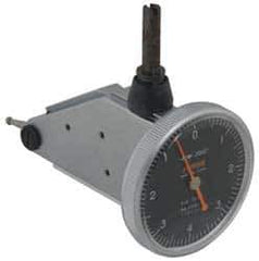 Peacock - 0.008 Inch Range, 0.0001 Inch Dial Graduation, Vertical Dial Test Indicator - 1-3/8 Inch Black Dial, 0-4-0 Dial Reading, Accurate to 0.0003 Inch - Apex Tool & Supply