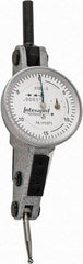INTERAPID - 0.06 Inch Range, 0.0005 Inch Dial Graduation, Horizontal Dial Test Indicator - 1.2 Inch White Dial, 0-15-0 Dial Reading - Apex Tool & Supply
