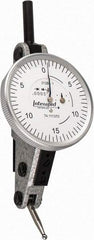 INTERAPID - 0.06 Inch Range, 0.0005 Inch Dial Graduation, Horizontal Dial Test Indicator - 1-1/2 Inch White Dial, 0-15-0 Dial Reading - Apex Tool & Supply