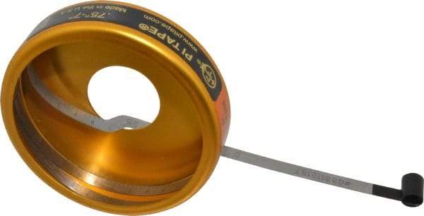 Made in USA - 0.001 Inch Graduation, 3/4 to 7 Inch Measurement, Spring Steel Diameter Tape Measure - 1/2 Inch Wide, 0.007 Inch Thick - Apex Tool & Supply