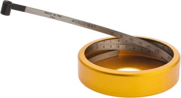Made in USA - 0.001 Inch Graduation, 2 to 12 Inch Measurement, Spring Steel Diameter Tape Measure - 1/2 Inch Wide, 0.01 Inch Thick - Apex Tool & Supply