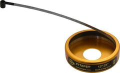 Made in USA - 0.001 Inch Graduation, 12 to 24 Inch Measurement, Spring Steel Diameter Tape Measure - 1/2 Inch Wide, 0.01 Inch Thick - Apex Tool & Supply