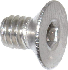 Value Collection - M4x0.70 Metric Coarse Hex Socket Drive, 90° Flat Screw - Grade 18-8 & Austenitic A2 Stainless Steel, Fully Threaded, 6mm OAL - Apex Tool & Supply