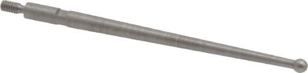 SPI - 0.078" Ball Diam, Steel, Ball Test Indicator Contact Point - 1-1/2" Contact Point Length, Use with Peacock Test Indicators - Apex Tool & Supply