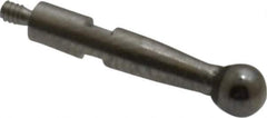 SPI - 0.12" Ball Diam, Carbide, Ball Test Indicator Contact Point - 1/2" Contact Point Length, Use with Brown & Sharpe Test Indicators - Apex Tool & Supply