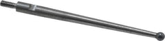 SPI - 0.08" Ball Diam, Carbide, Ball Test Indicator Contact Point - 1.44" Contact Point Length, Use with Compac Test Indicators - Apex Tool & Supply