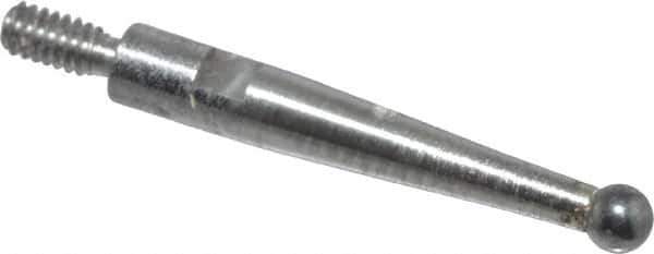 SPI - 0.08" Ball Diam, Carbide, Ball Test Indicator Contact Point - 0.7" Contact Point Length, Use with Mitutoyo Test Indicators - Apex Tool & Supply