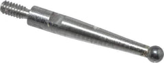 SPI - 0.08" Ball Diam, Carbide, Ball Test Indicator Contact Point - 0.7" Contact Point Length, Use with Mitutoyo Test Indicators - Apex Tool & Supply