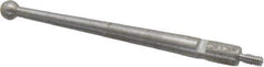 SPI - 0.12" Ball Diam, Steel, Ball Test Indicator Contact Point - 1-1/2" Contact Point Length, Use with Mitutoyo Test Indicators - Apex Tool & Supply