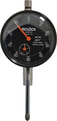 Teclock - 1" Range, 0-100 Dial Reading, 0.001" Graduation Dial Drop Indicator - 2-11/64" Dial, 0.1" Range per Revolution, 0.0014" Accuracy, Revolution Counter - Apex Tool & Supply