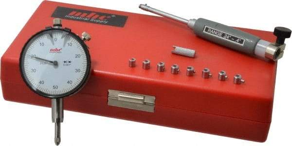 Value Collection - 9 Anvil, 0.24 to 0.4" Dial Bore Gage - 0.001" Graduation, 1.57" Gage Depth - Apex Tool & Supply
