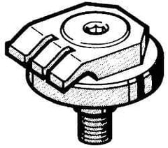 Mitee-Bite - 7-1/2mm Clamping Height, 880 Lb Clamping Pressure, Raised Height Swivel Stop Positioning Stop - 7-1/2mm Jaw Height, Spring Steel, Series Mitee-Bite Kopal Mini Clamps - Apex Tool & Supply
